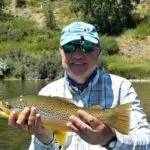 Al Roy with Fish on the Big Horn River